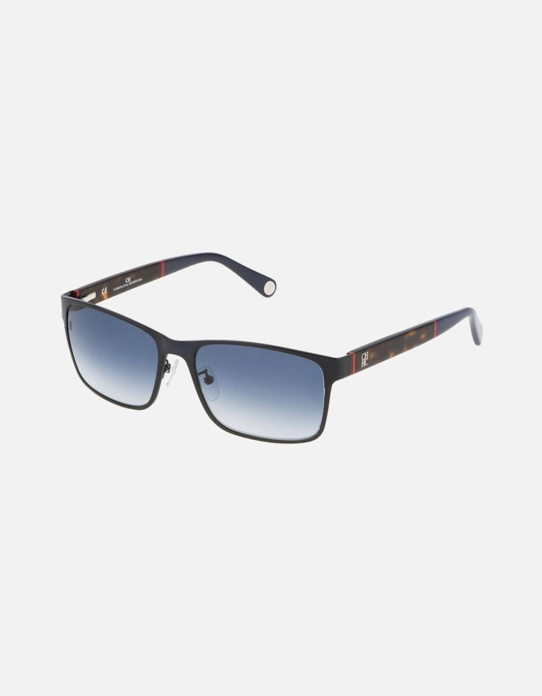 Metal Bracelet Watch with Blue Dial Women Sunglasses