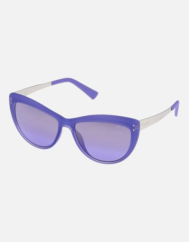 Injected Material Case Watch with Violet Mirror Glass Women - Blue