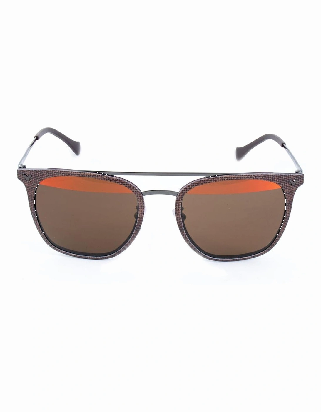 Metal Bracelet Watch with UV Filter Unisex - Brown Sunglasses