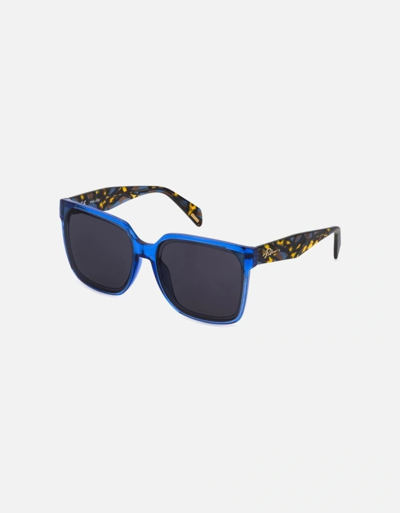 Injected Bracelet Gray Dial Watch Women - Blue Sunglasses