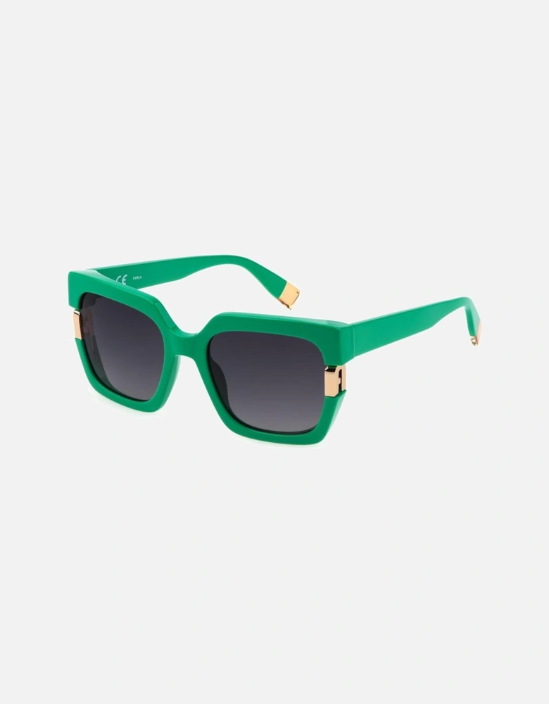 Acetate Sunglasses with Grey Degraded Lenses Women - Green