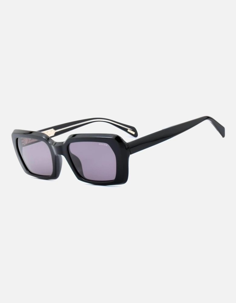 Plastic Bracelet Black Dial Watch Women Sunglasses