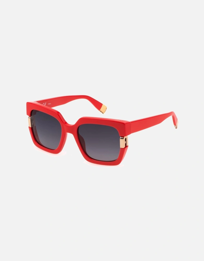 Acetate Sunglasses with Grey Degraded Lenses Women - Orange