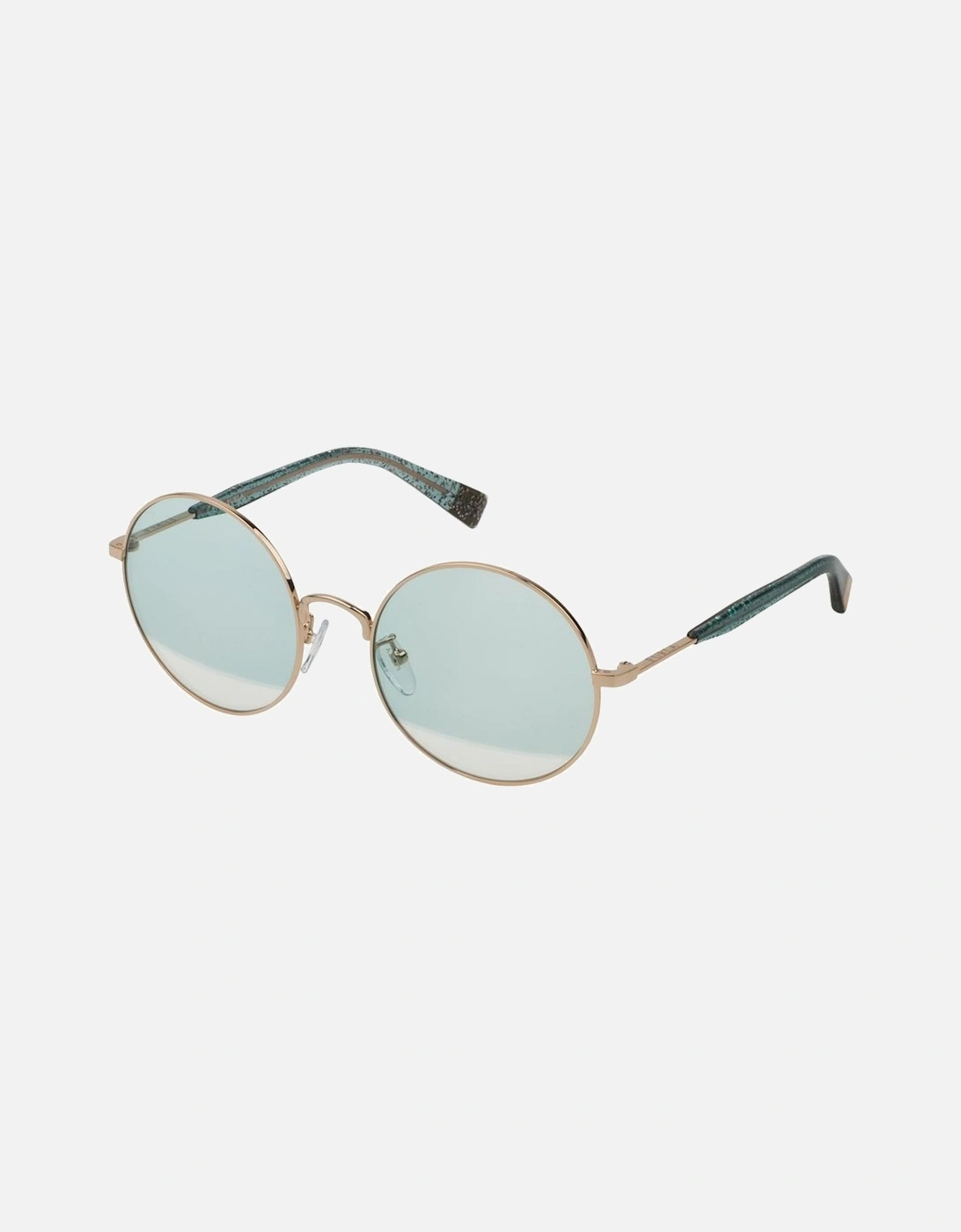Metal Sunglasses with Green Lenses Women - Rose Gold, 2 of 1
