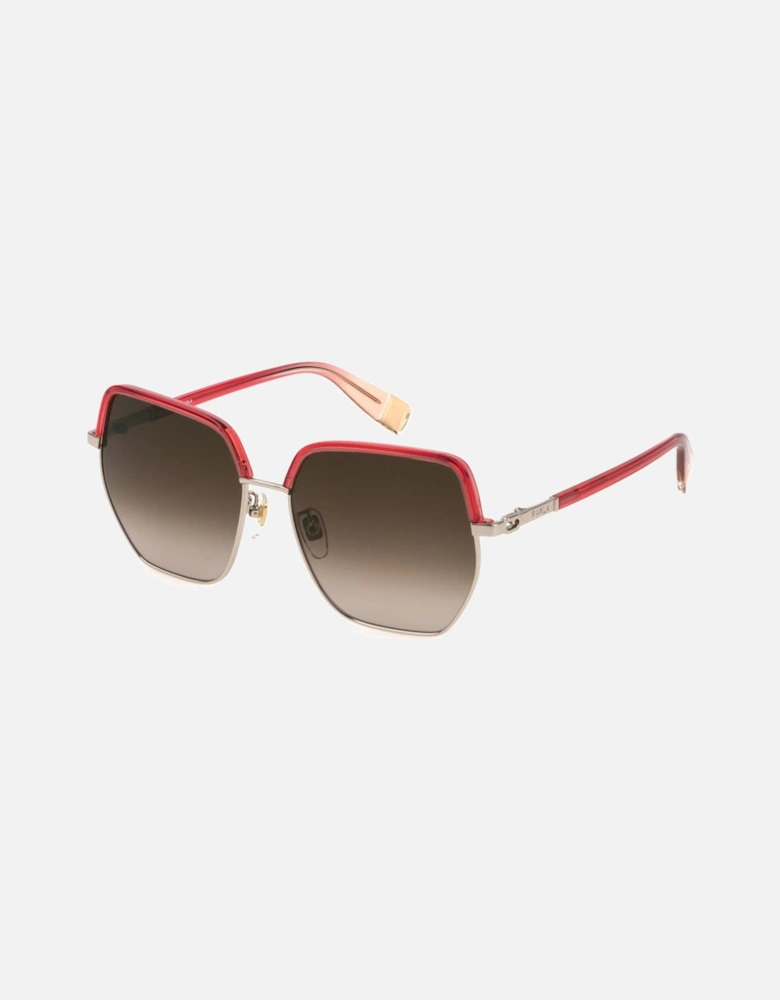 Metal Sunglasses with Degraded Lenses Women - Multicolor