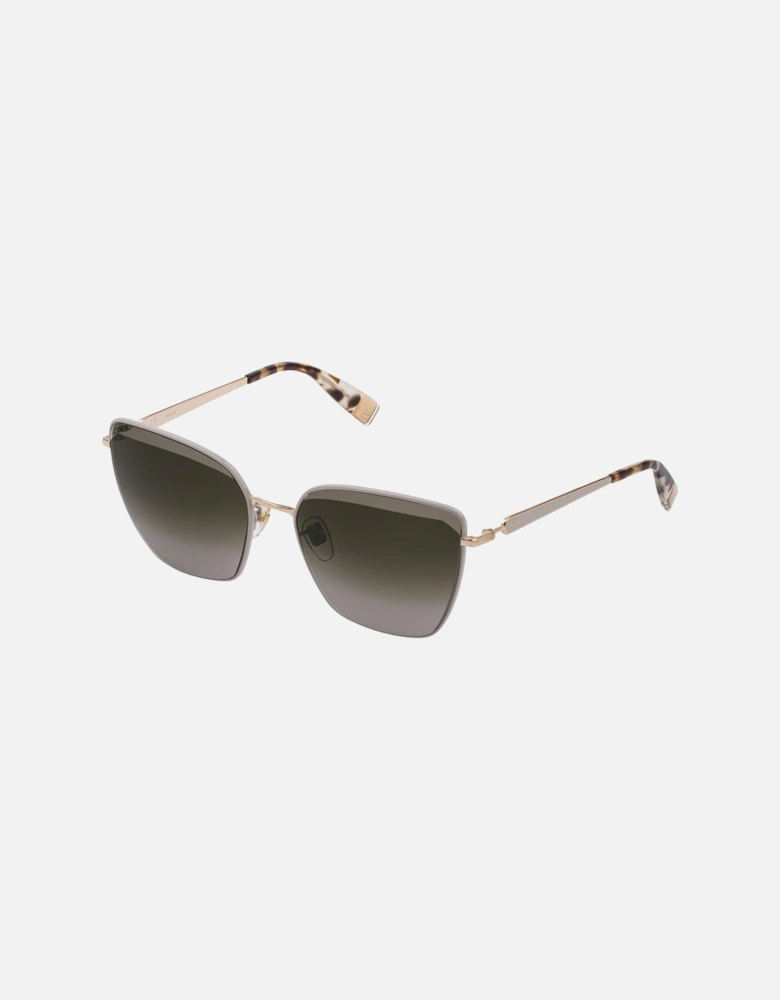 Metal Sunglasses with Brown Degraded Lenses Women - Multicolor