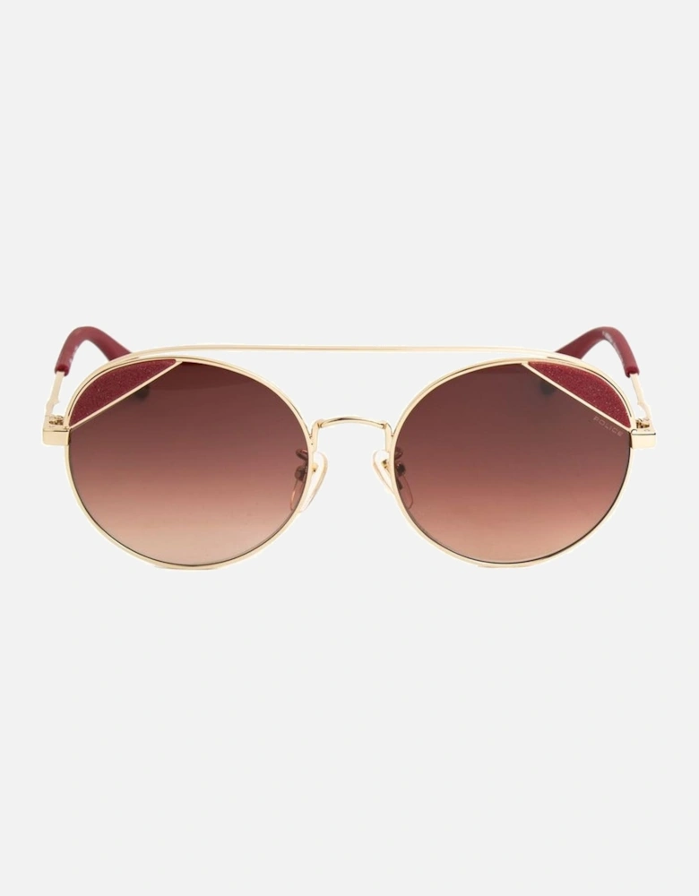 Metal Bracelet Watch with Degraded Violet Dial Women - Pink Sunglasses