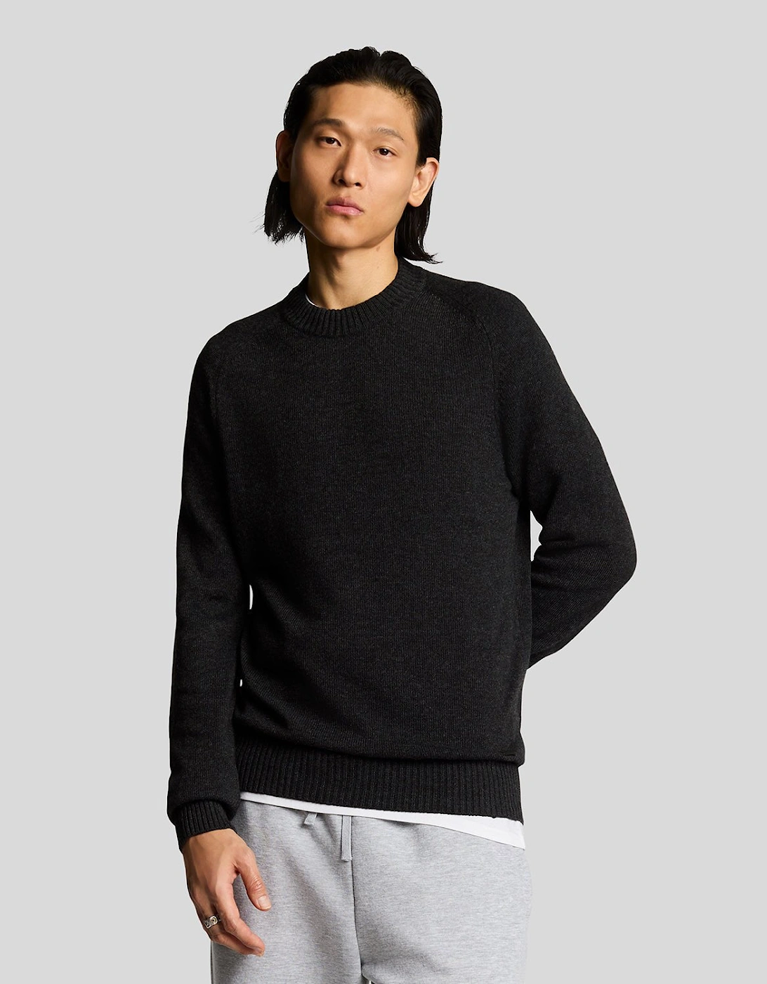 Lyle And Scott Men's Black Crew Neck Knit Jumper - - : 42/Regular Xl