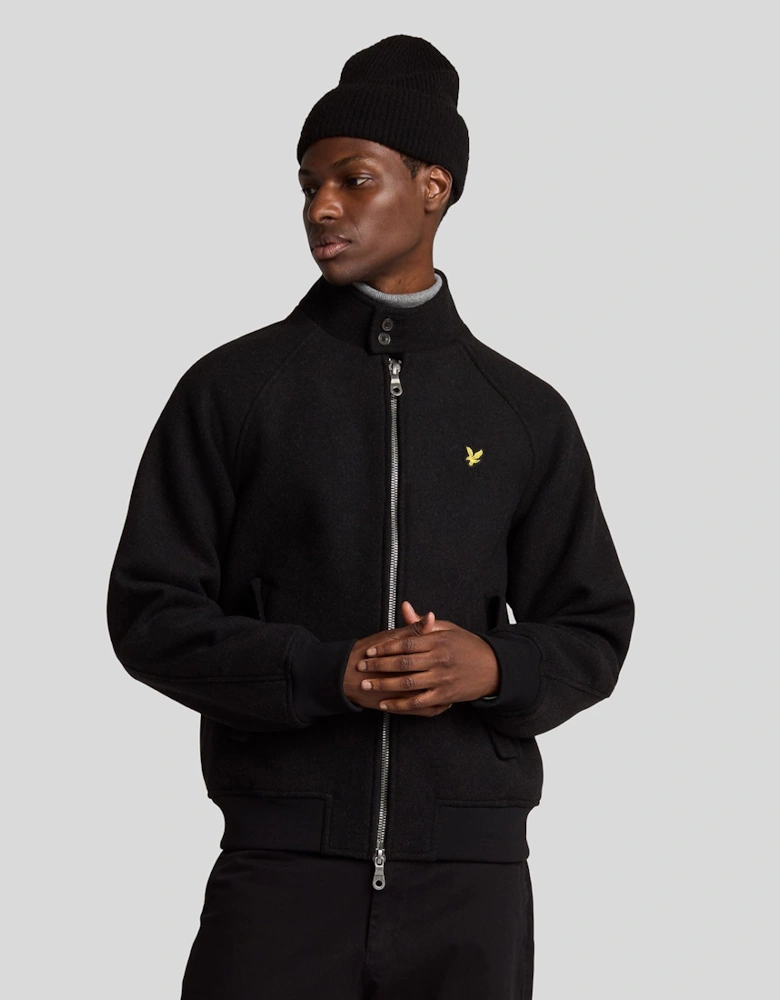 Double Face Wool Harrington Jacket