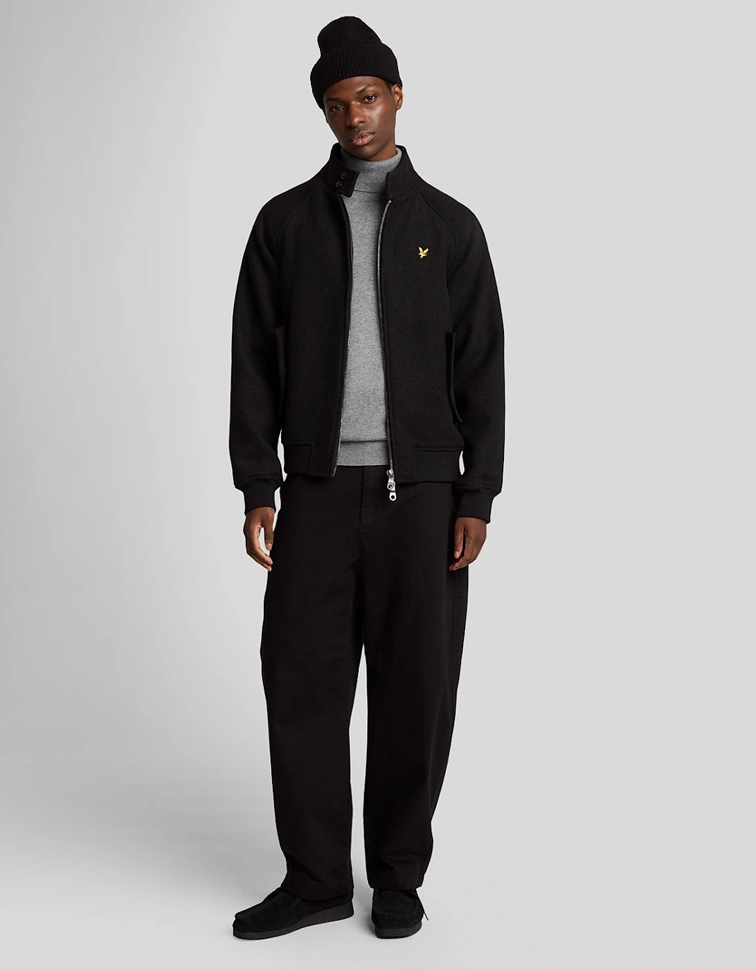 Double Face Wool Harrington Jacket