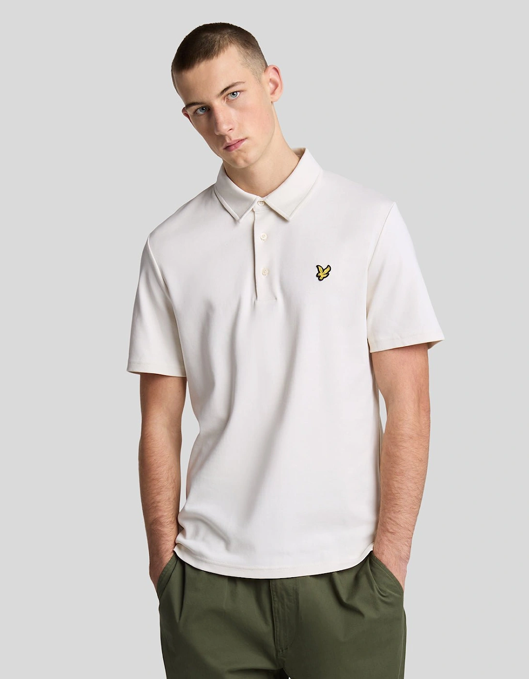 Lyle And Scott Men's Interlock Polo Shirt - White - Size: 34