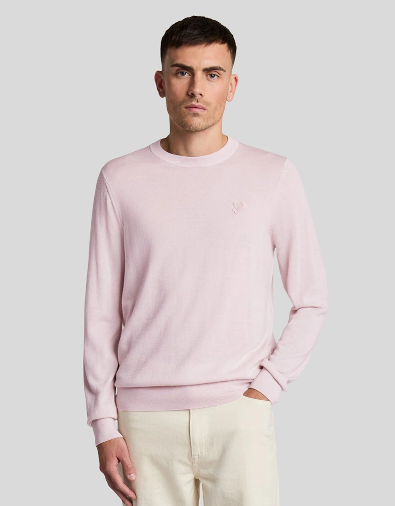 Tonal Eagle Merino Crew Neck Jumper