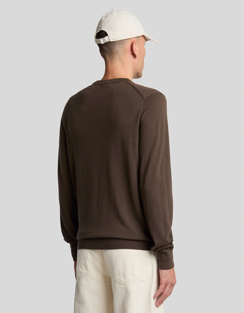 Tonal Eagle Merino Crew Neck Jumper