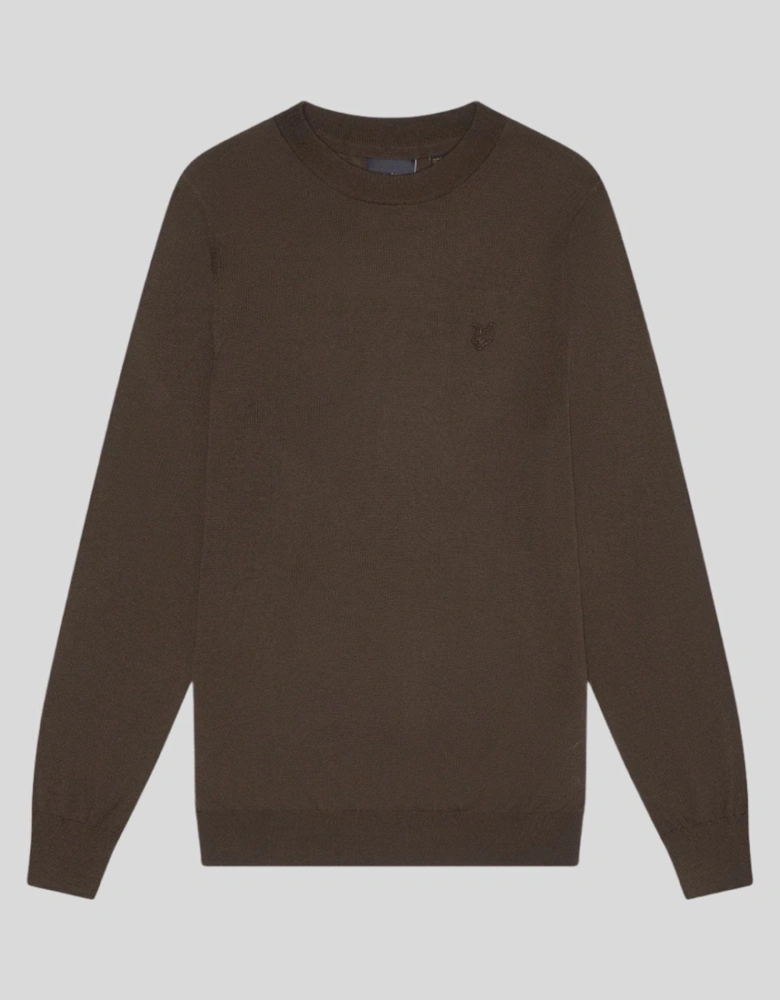 Tonal Eagle Merino Crew Neck Jumper