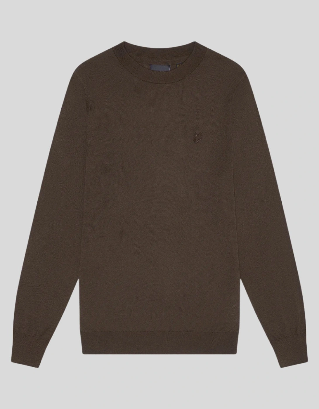 Tonal Eagle Merino Crew Neck Jumper