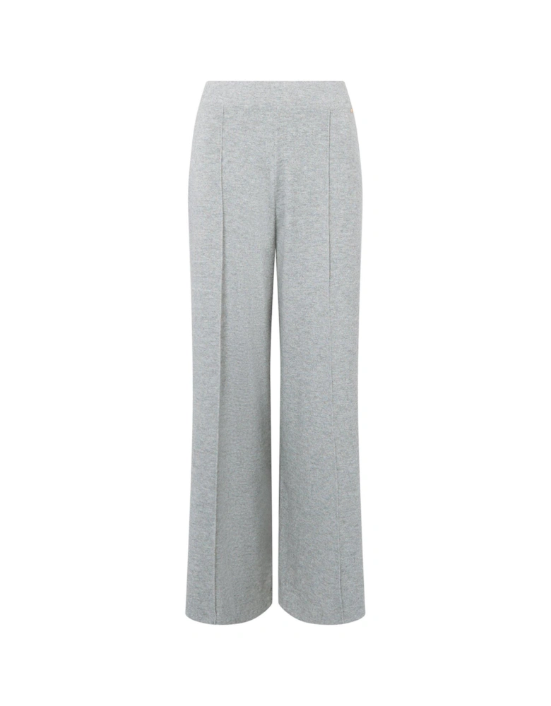 Marie Brushed Wide Leg Trouser - Grey