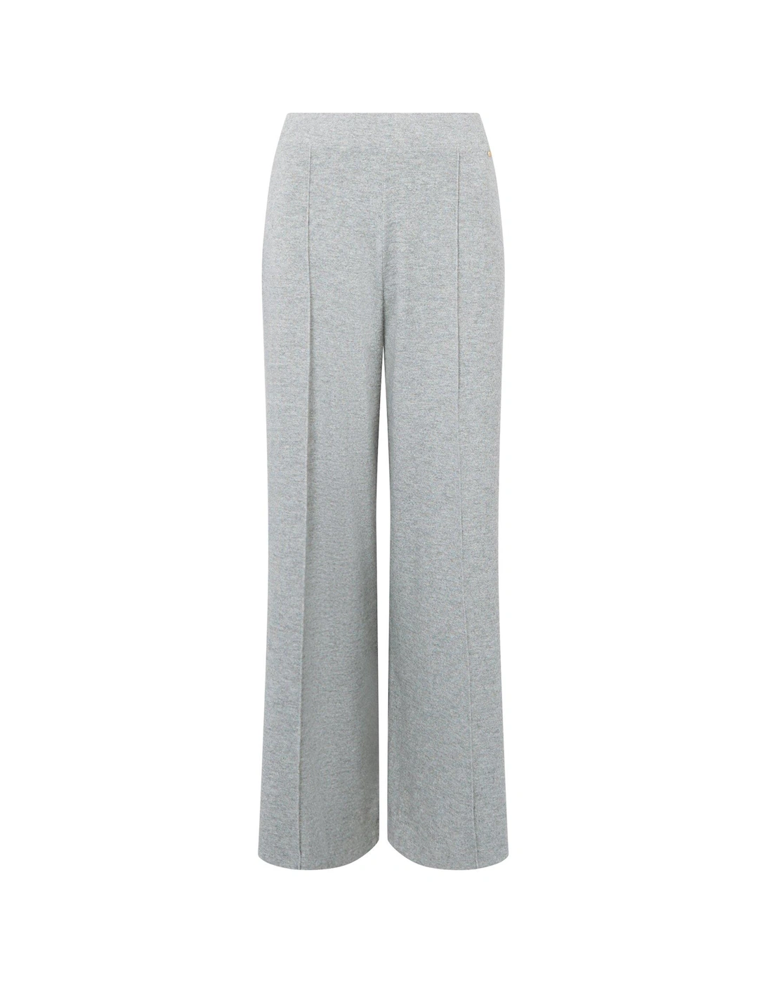 Marie Brushed Wide Leg Trouser - Grey