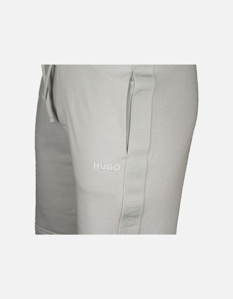 Cotton Terry Tonal Logo Shorts, Light Grey