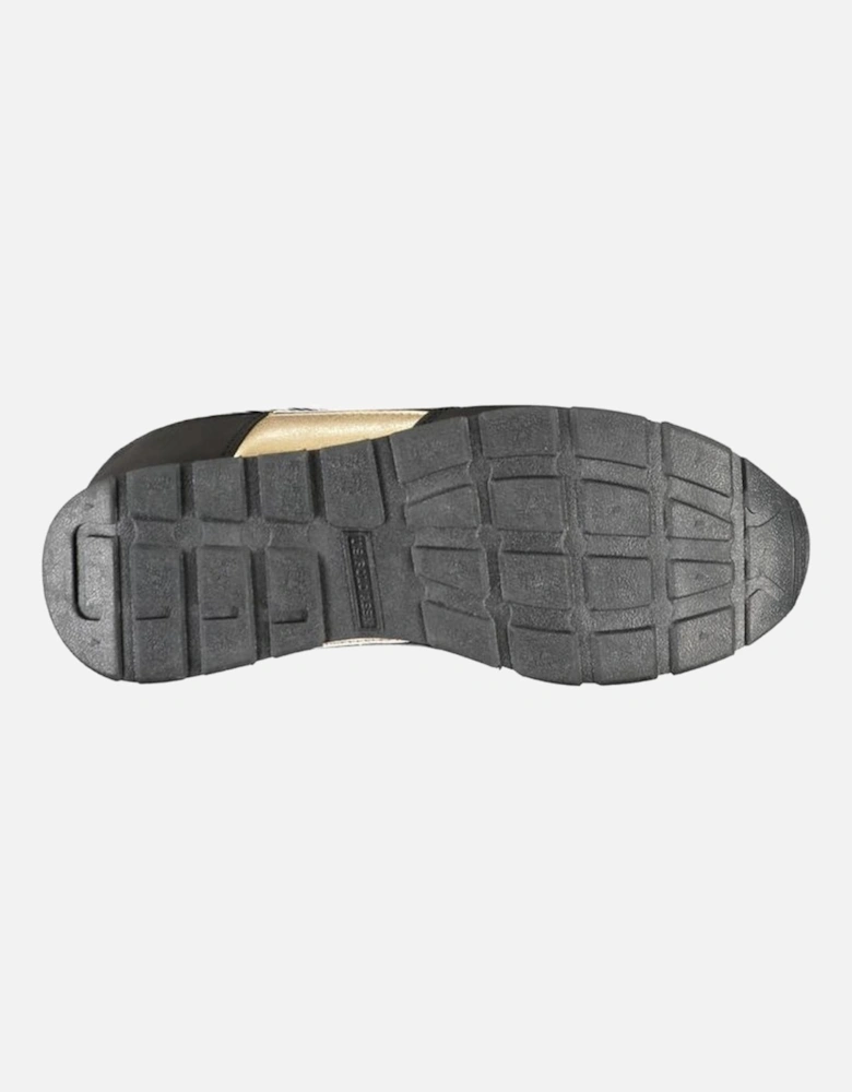 Printed Sports Footwear with Contrasting Laces and Logo Women - Black