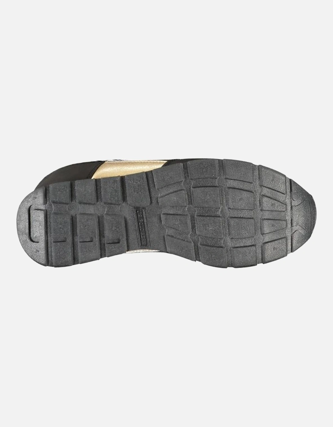 Printed Sports Footwear with Contrasting Laces and Logo Women - Black