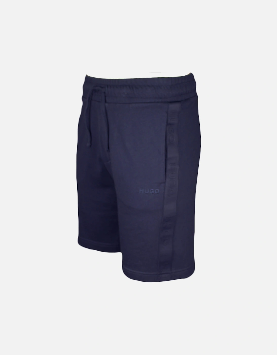 Cotton Terry Tonal Logo Shorts, Dark Blue