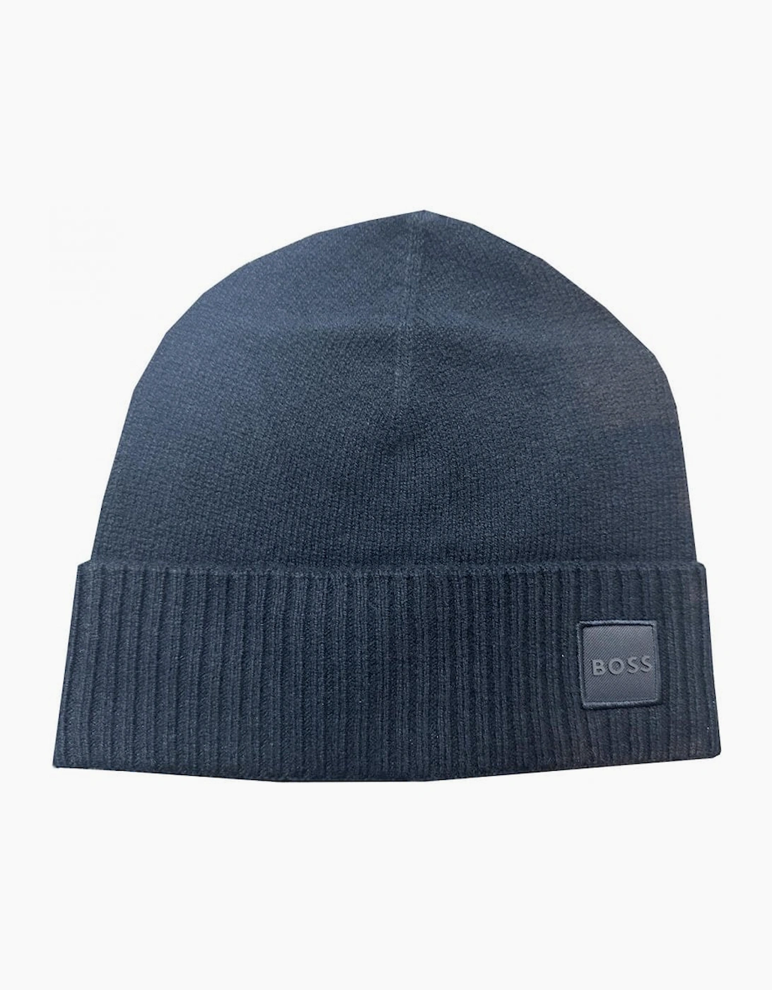 Men's Hugo Boss Men's Navy Knitted Akaio Hat - Size: ONE size
