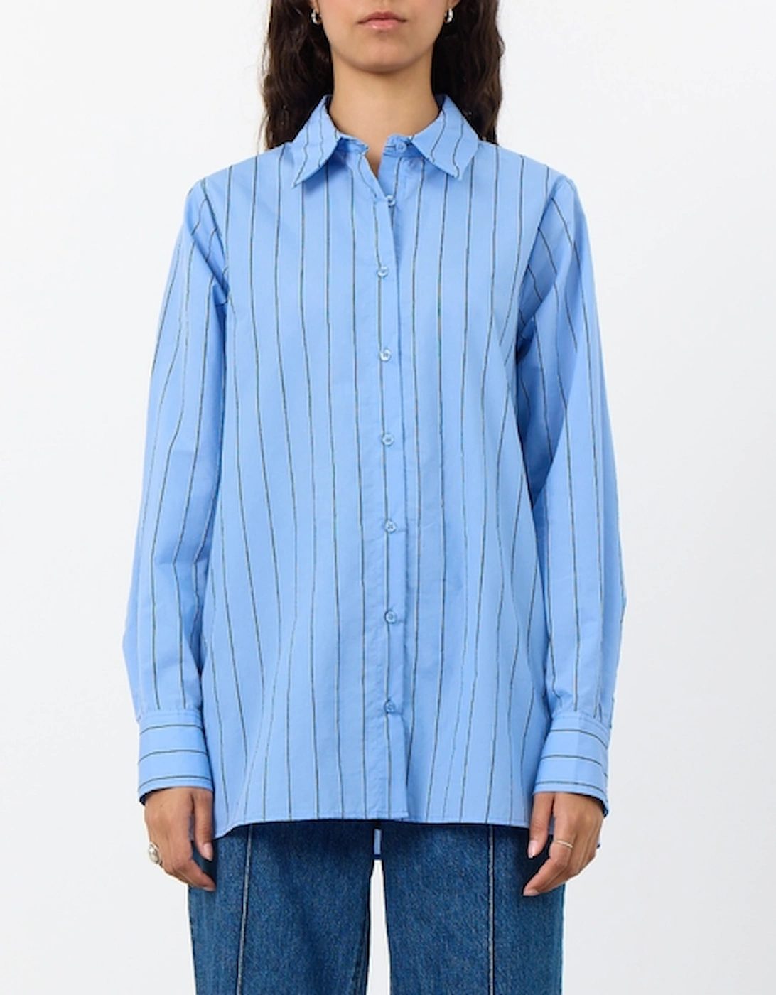 Leveté Room Ingelin Stripe Organic Cotton-Blend Shirt, 2 of 1