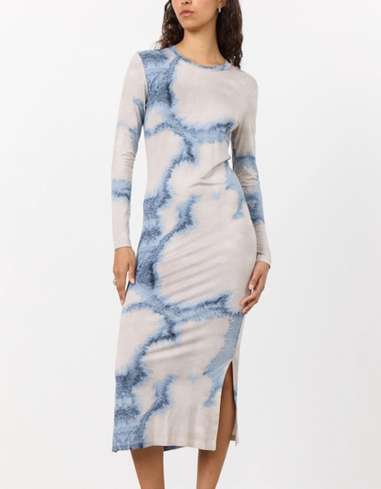 Leveté Room Indigo Stretch-Lyocell Dress