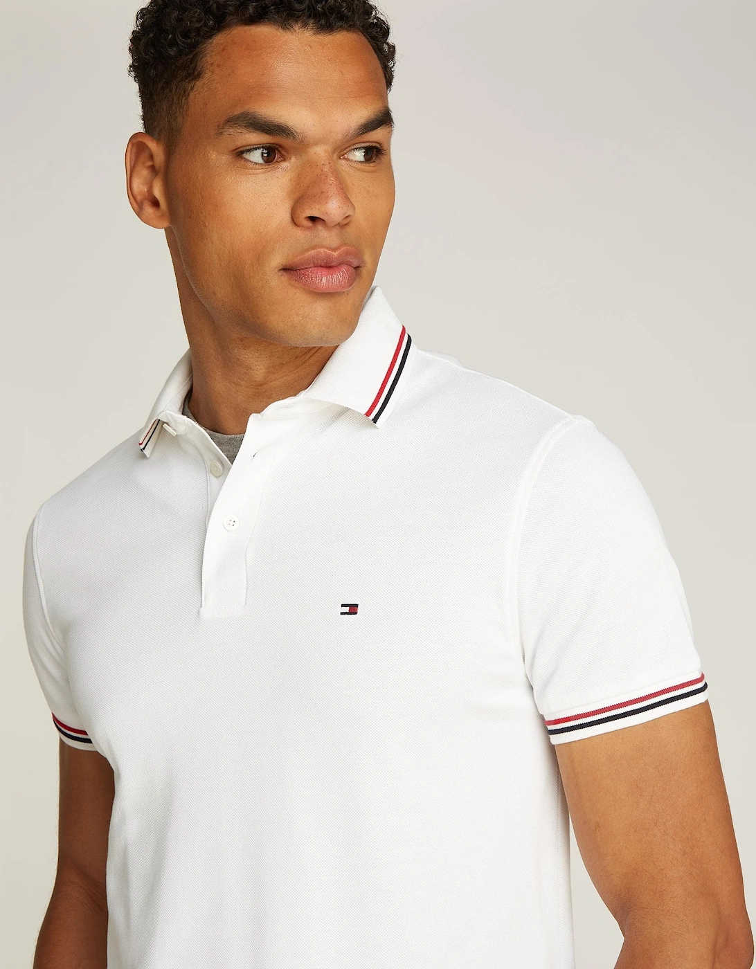 Tipped Mens Slim Fit Polo