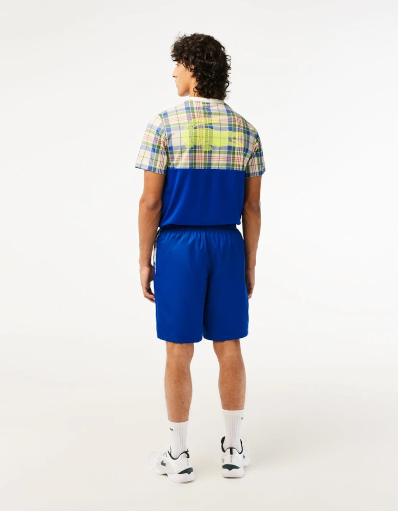 Tennis Checked Colourblock Shorts