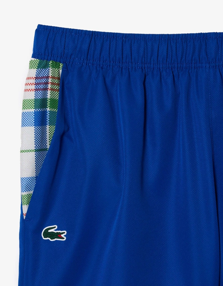 Tennis Checked Colourblock Shorts