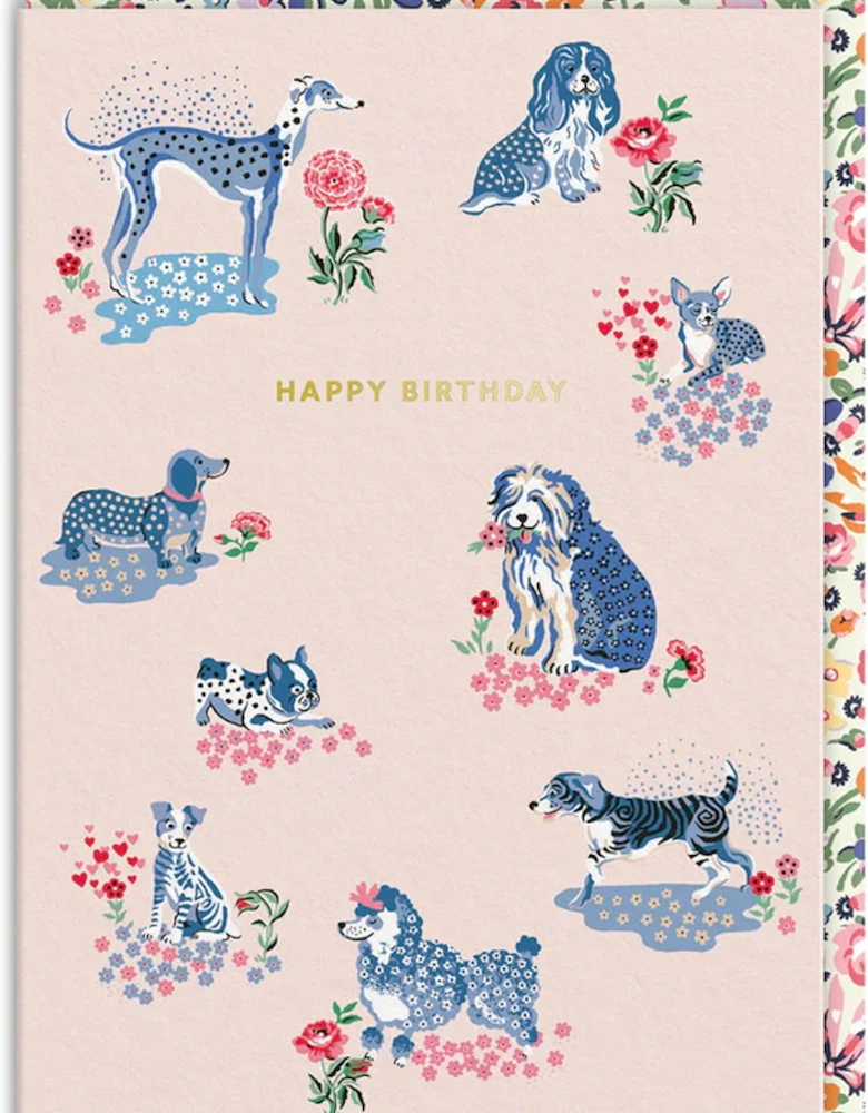 Cath Kidston Happy Birthday Puppy Fields Greeting Card