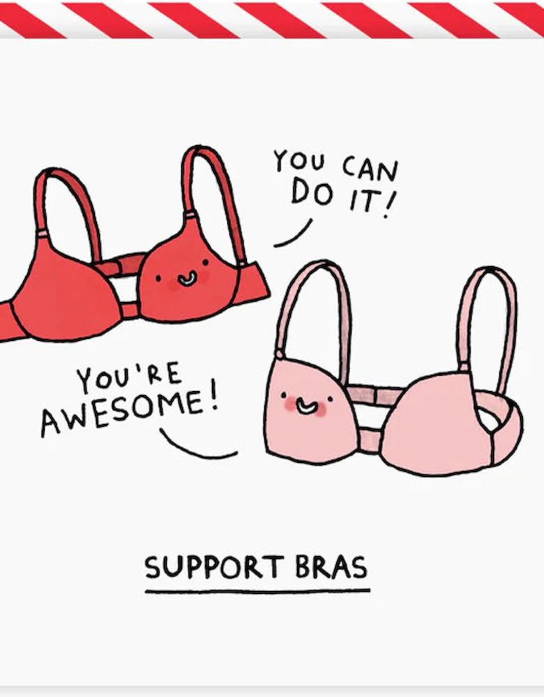 Support Bras Square Greeting Card