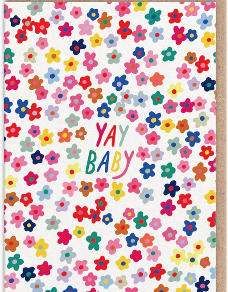 Yay Baby Flowers New Baby Card