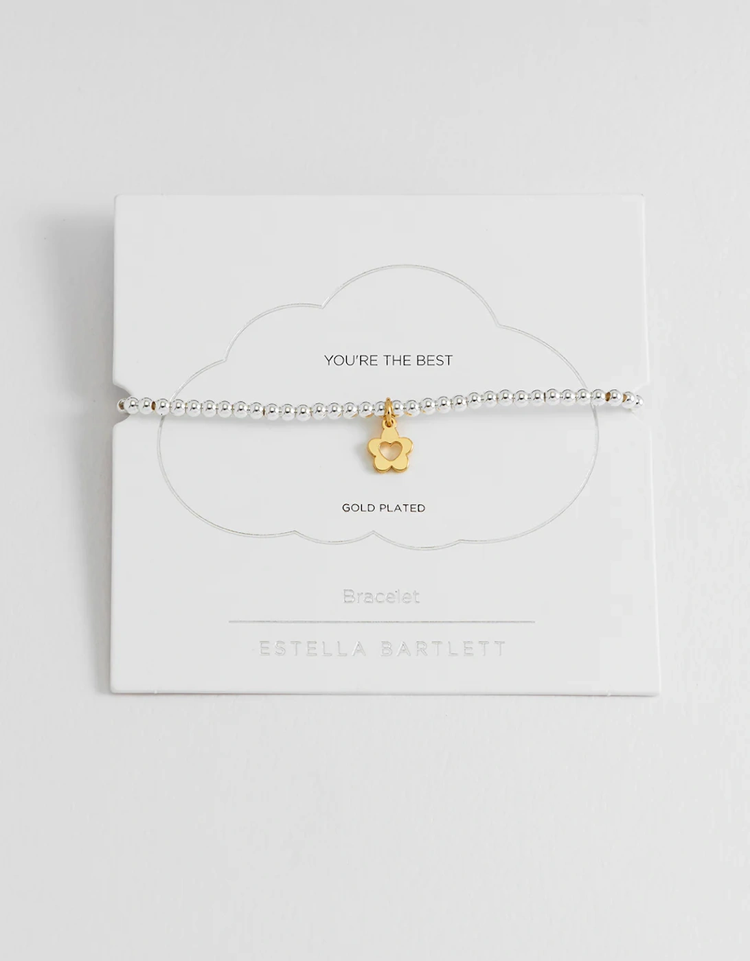 Flower And Heart Sienna Bracelet Gold Plated