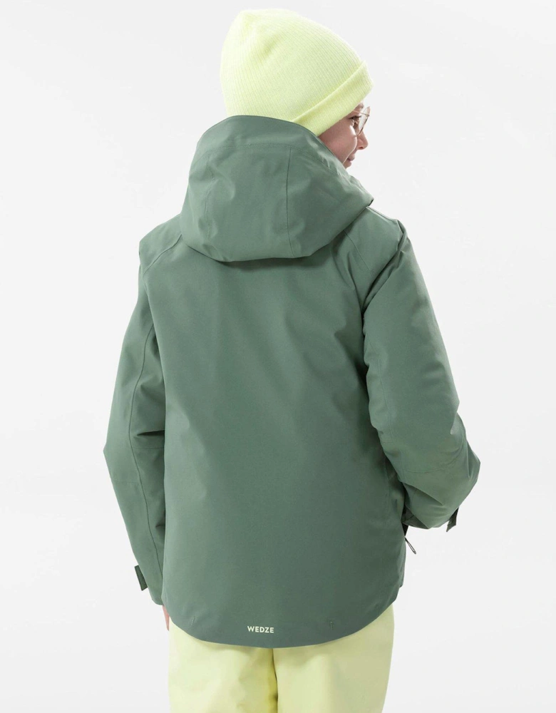 Kids' Warm And Waterproof Ski Jacket 550 - Green