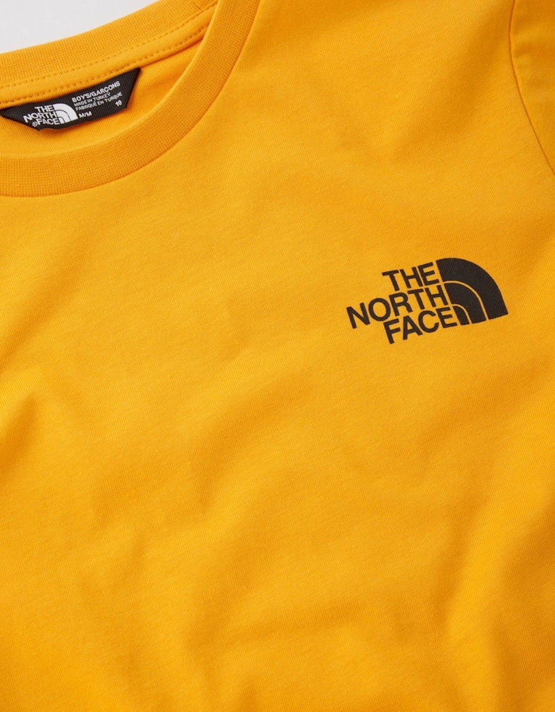 Junior Boys Redbox Short Sleeve Tee - Gold