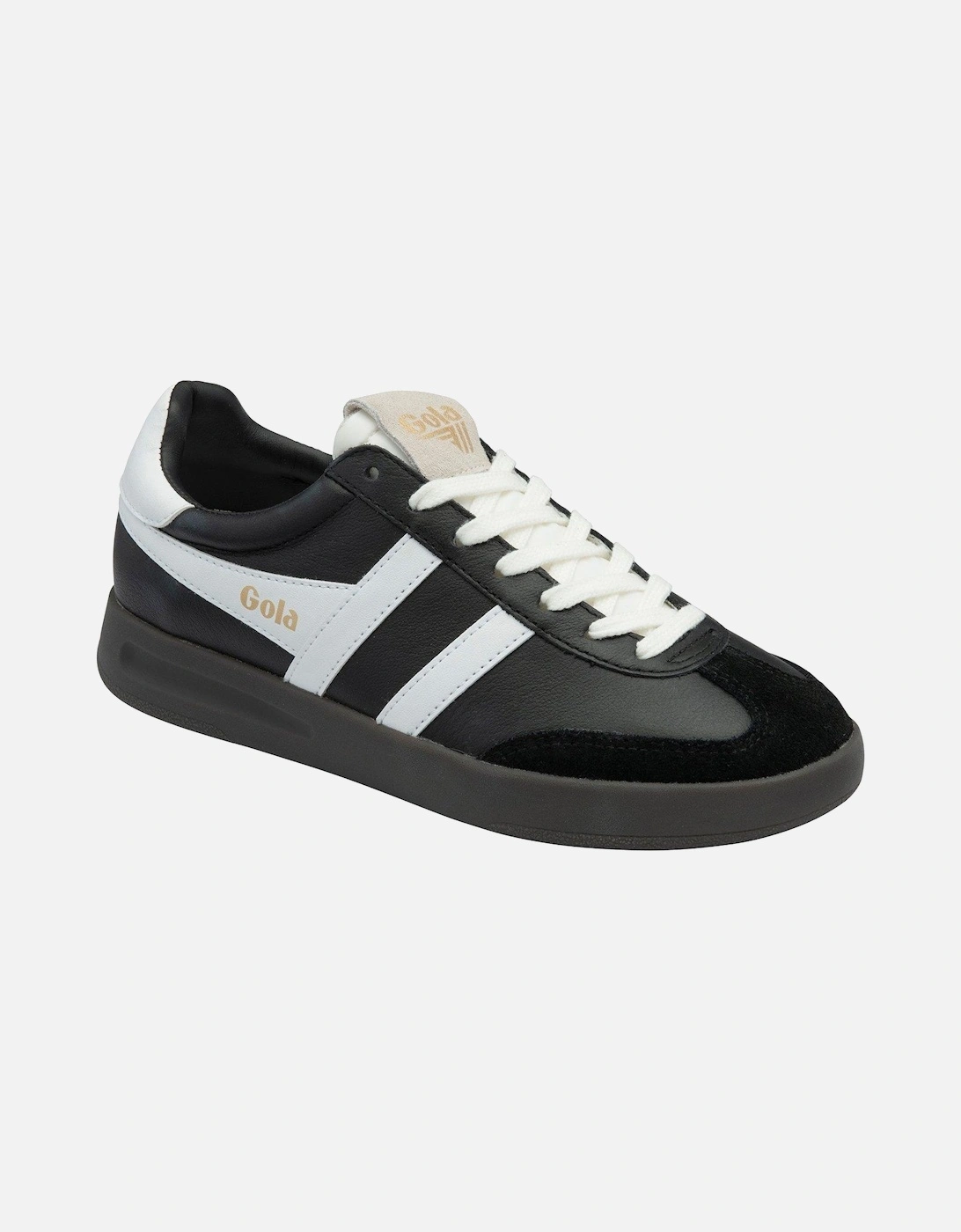Women's Cyclone Leather Trainers - Black/White