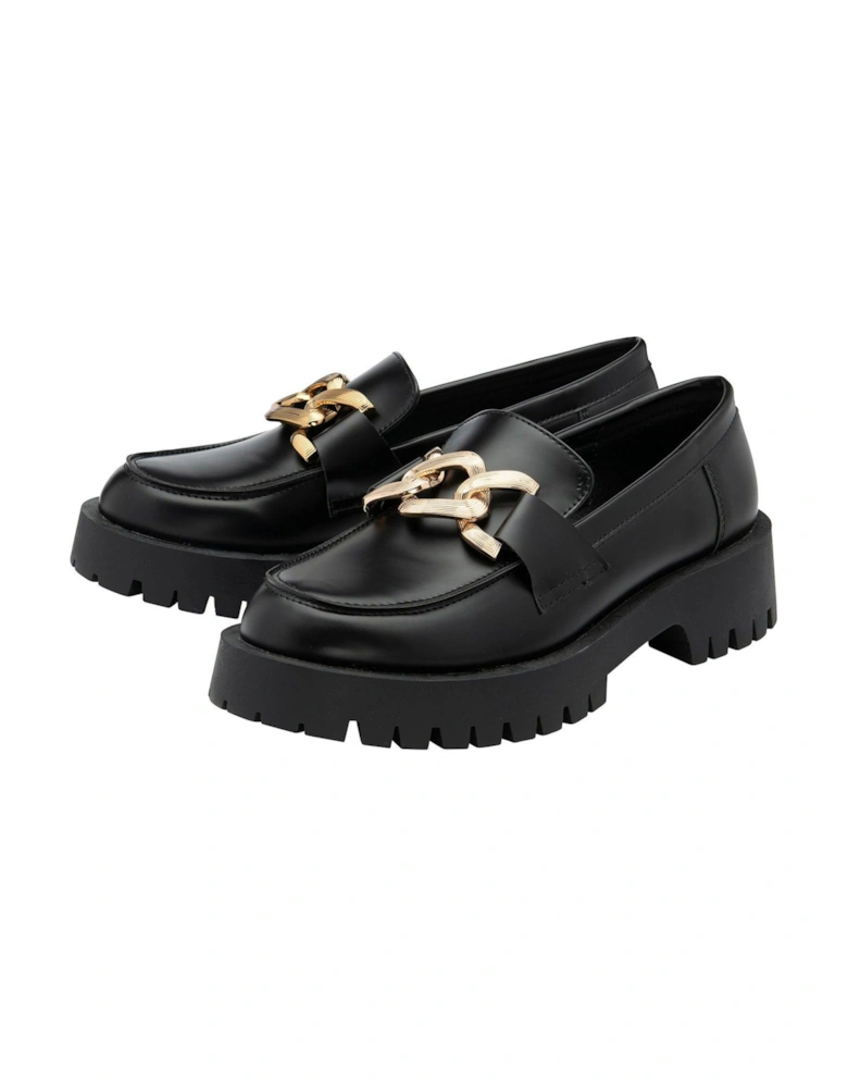 Spey Chunky Chain Loafers - Black