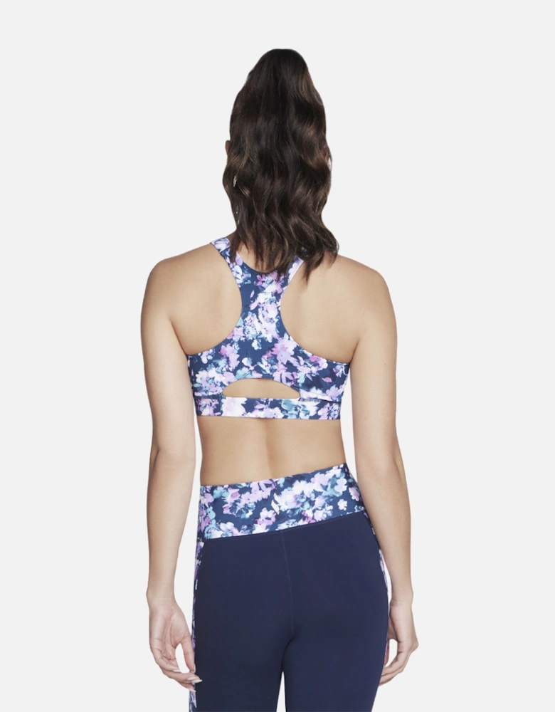 Womens/Ladies Misty Floral Zip Front Sports Bra