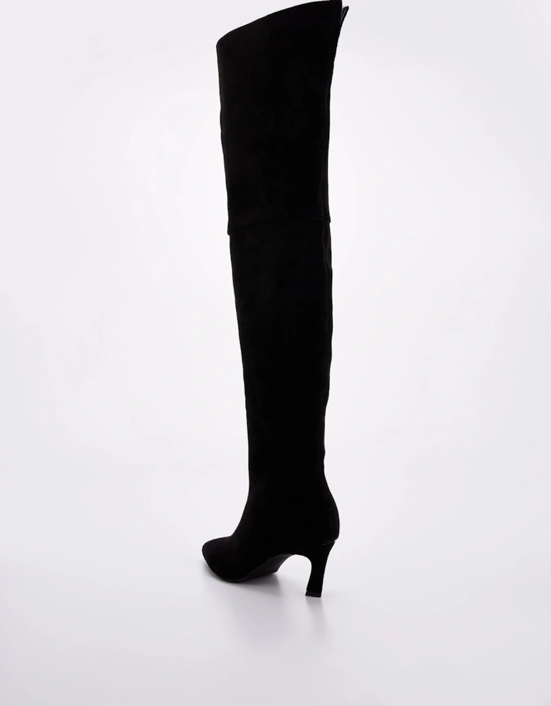 Palazzi Knee High Boots - Black