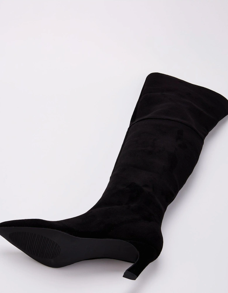 Palazzi Knee High Boots - Black