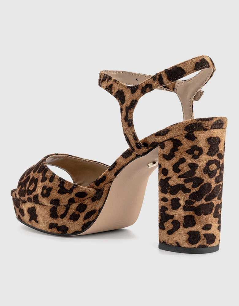 Havoc Round Toe Platform Sandals - Print