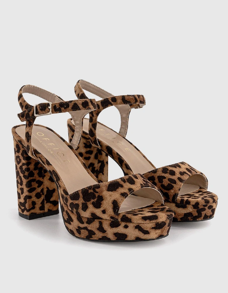 Havoc Round Toe Platform Sandals - Print