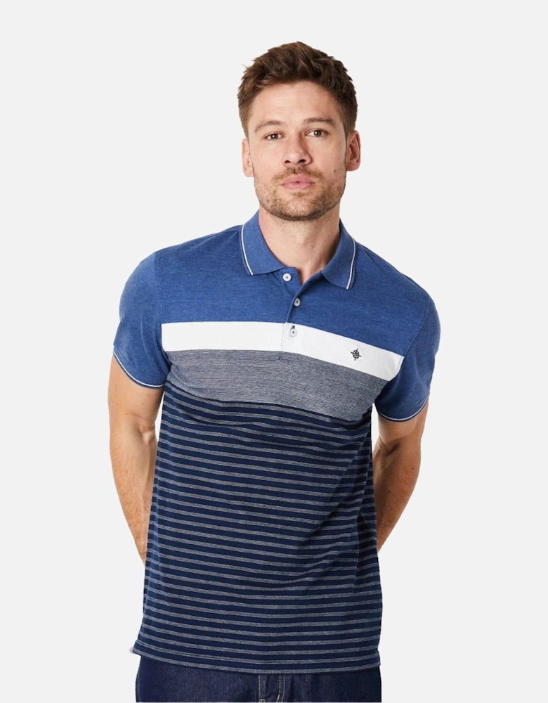 Mens Rome Placement Stripe Polo Shirt