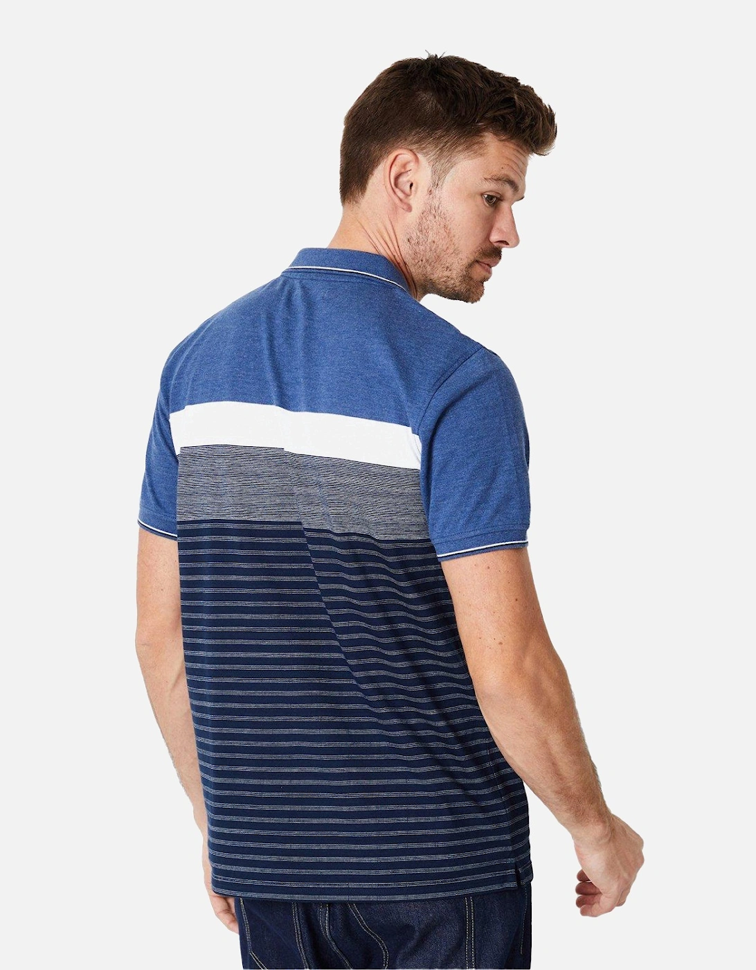 Mens Rome Placement Stripe Polo Shirt