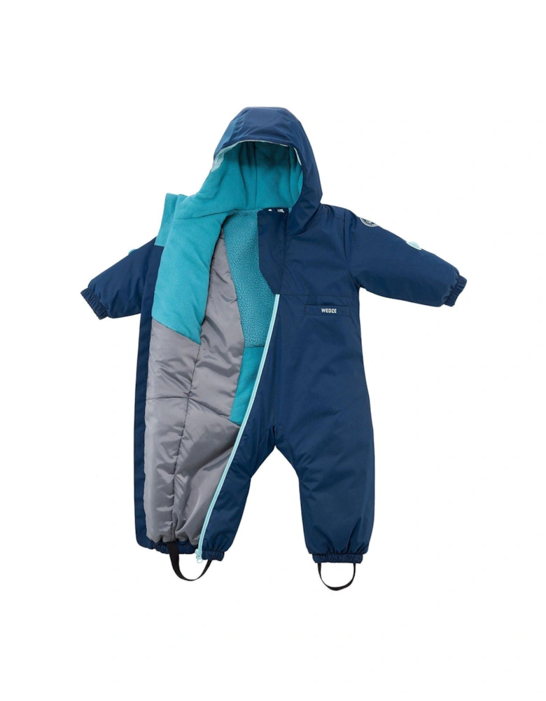 Kids' 500 Warm Baby Ski Suit 500 - Blue