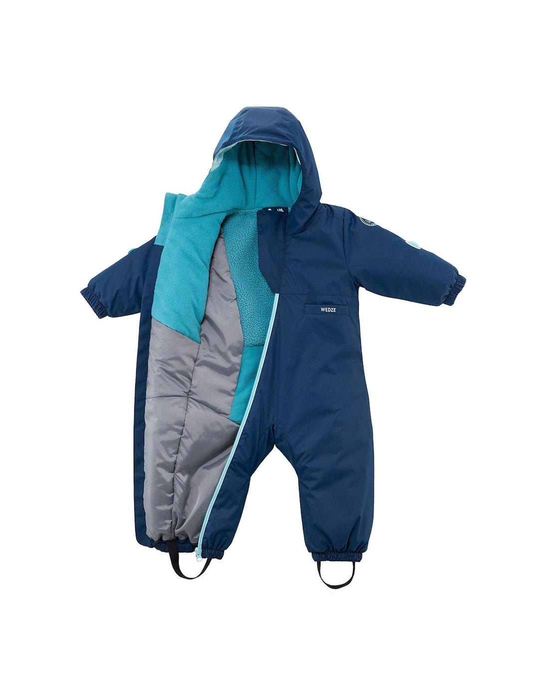 Kids' 500 Warm Baby Ski Suit 500 - Blue