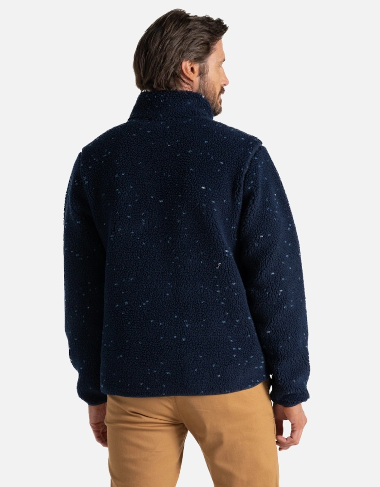 Mens Tatton Flecked Half Zip Fleece Top