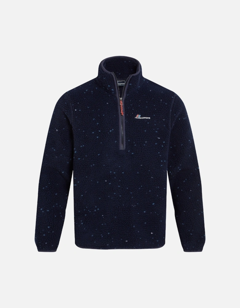 Mens Tatton Flecked Half Zip Fleece Top